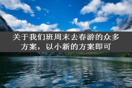 关于我们班周末去春游的众多方案，以小新的方案即可