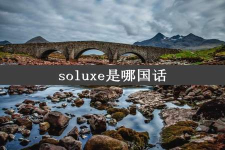 soluxe是哪国话