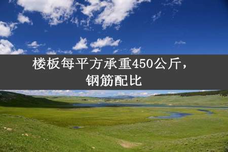 楼板每平方承重450公斤，钢筋配比