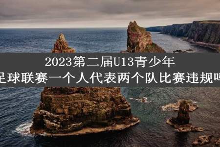 2023第二届U13青少年足球联赛一个人代表两个队比赛违规吗