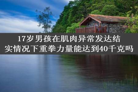 17岁男孩在肌肉异常发达结实情况下重拳力量能达到40千克吗