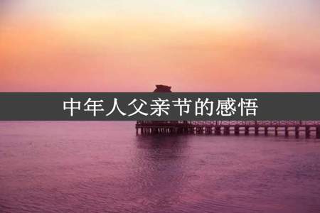 中年人父亲节的感悟