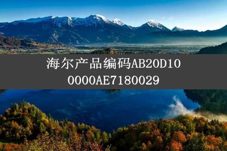 海尔产品编码AB20D100000AE7180029