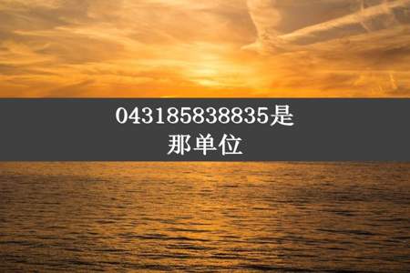 043185838835是那单位