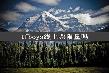 tfboys线上票限量吗