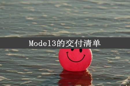 Model3的交付清单