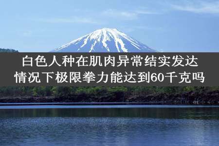 白色人种在肌肉异常结实发达情况下极限拳力能达到60千克吗