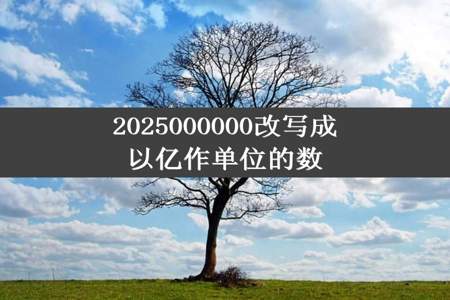 2025000000改写成以亿作单位的数