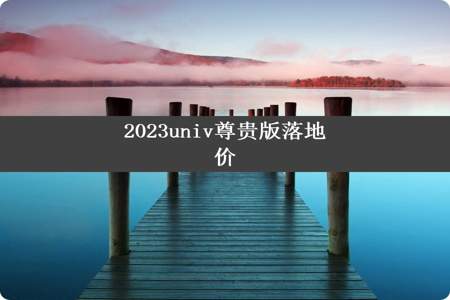 2023univ尊贵版落地价