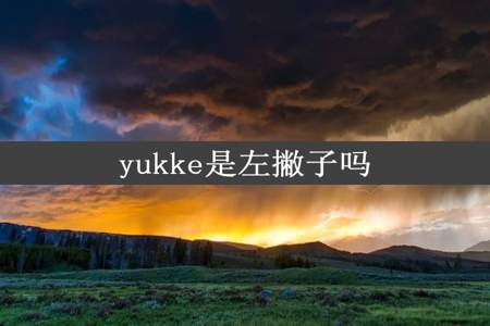 yukke是左撇子吗