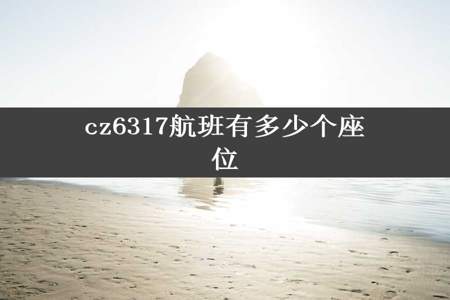 cz6317航班有多少个座位