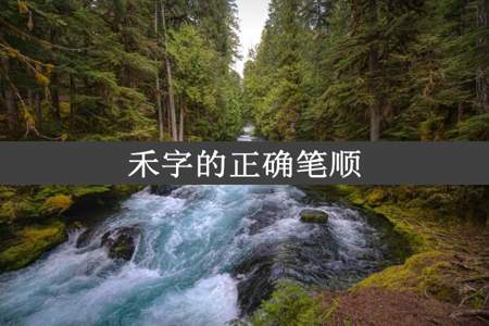 禾字的正确笔顺