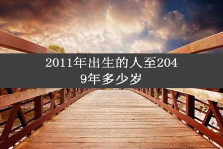 2011年出生的人至2049年多少岁