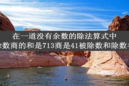 在一道没有余数的除法算式中被除数除数商的和是713商是41被除数和除数各是多少