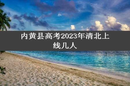 内黄县高考2023年清北上线几人