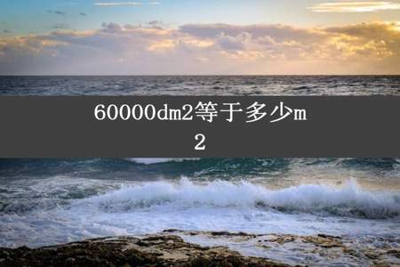 60000dm2等于多少m2