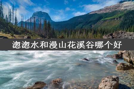 淴淴水和漫山花溪谷哪个好