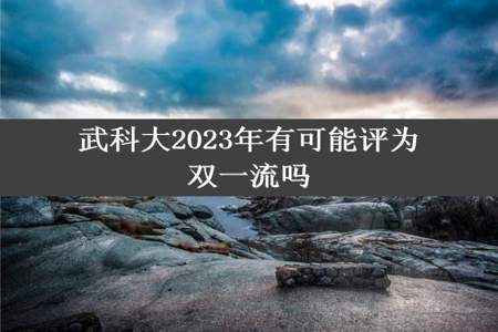 武科大2023年有可能评为双一流吗