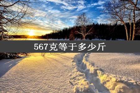 567克等于多少斤