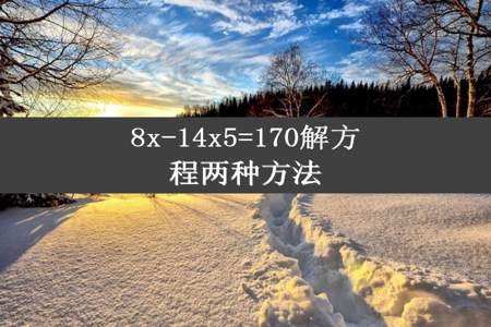 8x-14x5=170解方程两种方法