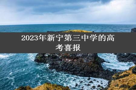 2023年新宁第三中学的高考喜报