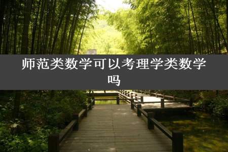 师范类数学可以考理学类数学吗