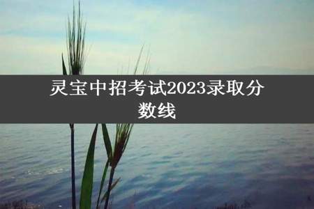 灵宝中招考试2023录取分数线