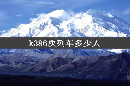 k386次列车多少人