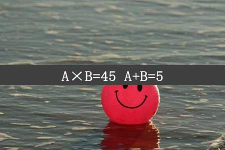 A×B=45 A+B=5