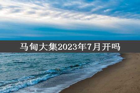 马甸大集2023年7月开吗