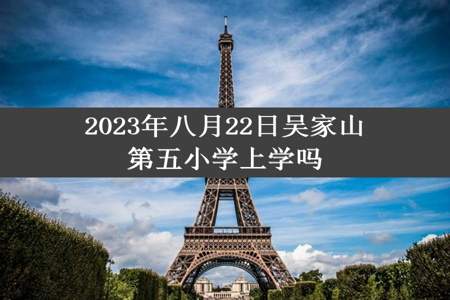 2023年八月22日吴家山第五小学上学吗