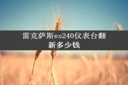 雷克萨斯es240仪表台翻新多少钱