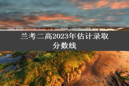 兰考二高2023年估计录取分数线