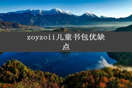 zoyzoii儿童书包优缺点