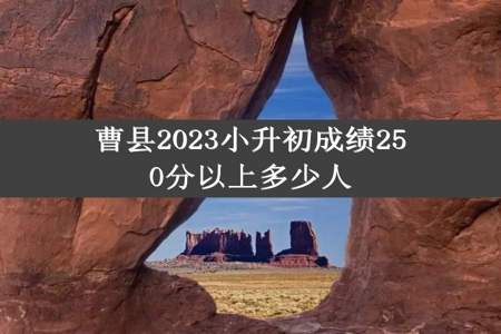 曹县2023小升初成绩250分以上多少人