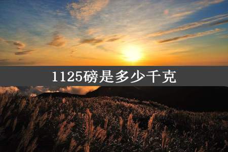 1125磅是多少千克