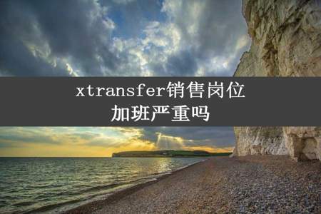 xtransfer销售岗位加班严重吗