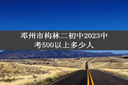 邓州市构林二初中2023中考500以上多少人