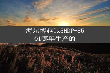 海尔博越lx5HDP-8501哪年生产的