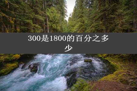 300是1800的百分之多少