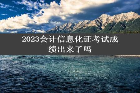 2023会计信息化证考试成绩出来了吗