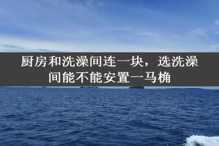 厨房和洗澡间连一块，选洗澡间能不能安置一马桷