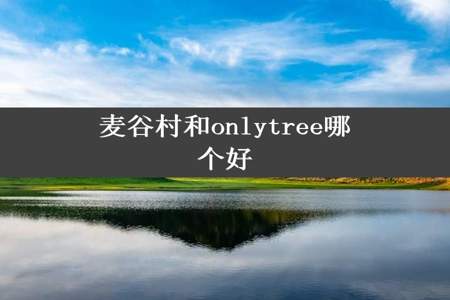 麦谷村和onlytree哪个好