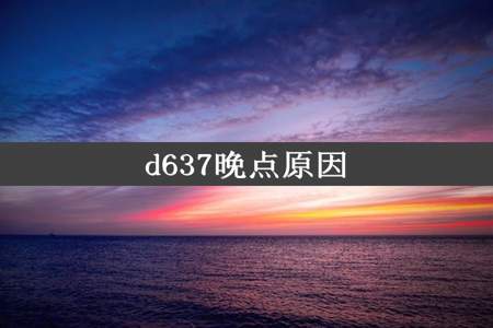 d637晚点原因