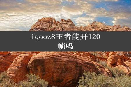 iqooz8王者能开120帧吗