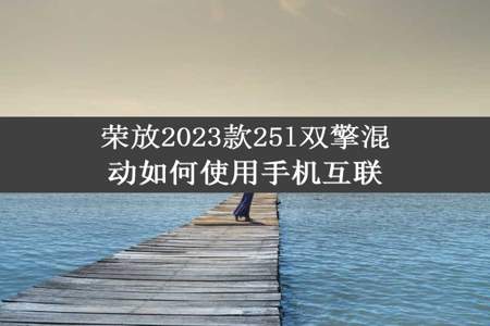 荣放2023款25l双擎混动如何使用手机互联