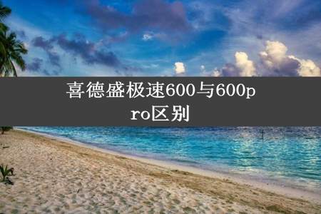 喜德盛极速600与600pro区别