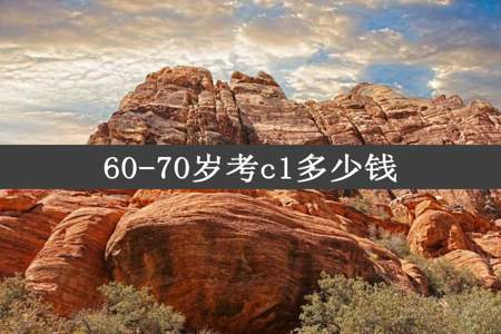 60-70岁考c1多少钱