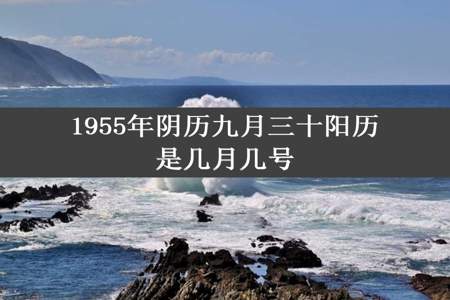 1955年阴历九月三十阳历是几月几号