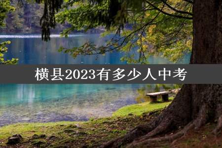 横县2023有多少人中考